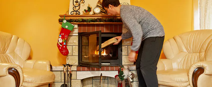 Rusted Metal Fireplace Restoration in Portland, Oregon